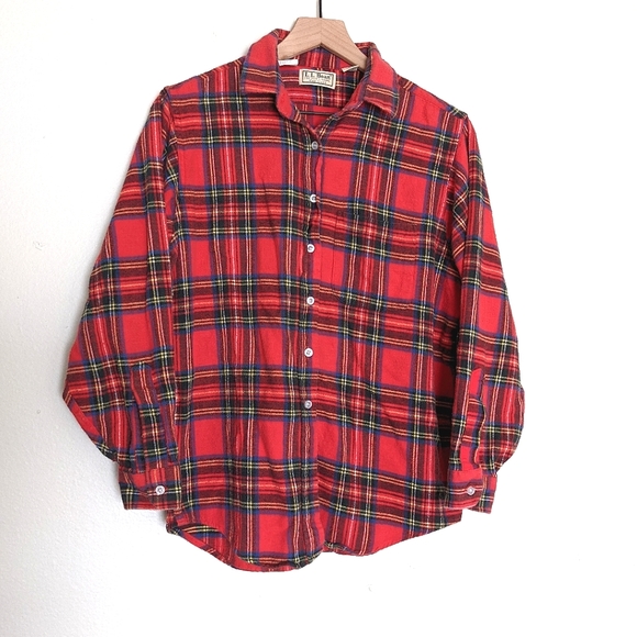 L.L. Bean Tops - VTG L.L. Bean Freeport, Maine Flannel Shirt sz 10